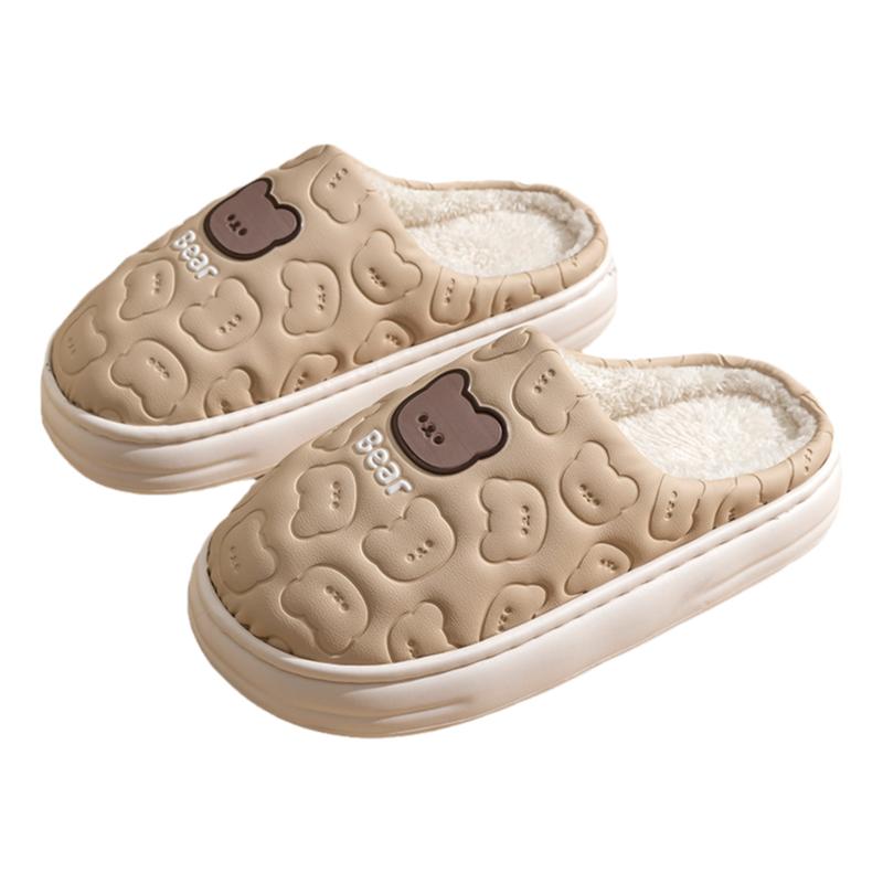买一送一居家棉拖鞋女2024冬季新款室内保暖情侣加绒厚底棉鞋男士