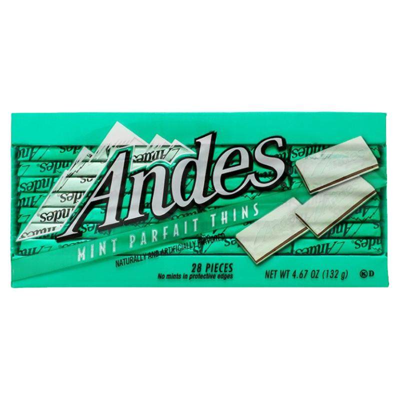 美国进口零食Andes安迪士单双层薄荷牛奶味夹心巧克力生日小礼物