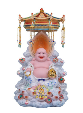 汉白玉祥云佛像客厅摆件