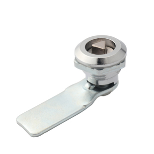 MS705圆形锁户外一字三角锁芯S圆柱转舌锁配电柜箱工业锁20*20孔