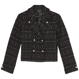 【6期免息】kate spade ks Starry Sky繁星粗花呢短款外套女