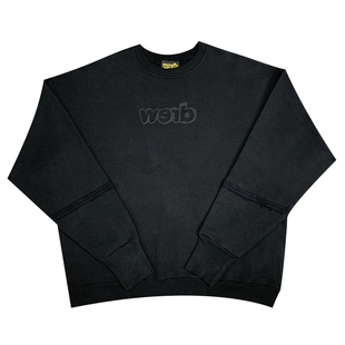 贾斯汀比伯同款笑脸drew刺绣圆领卫衣FOG高街风休闲宽松男女帽衫