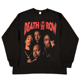 DEATH ROW 死囚 说唱组合 HIPHOP 长袖T恤卫衣男 2pac Snoop Dogg