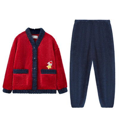 泡泡绒情侣睡衣Hodo/红豆