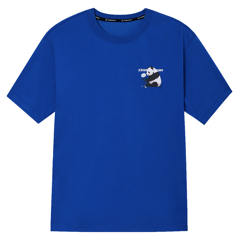 玫瑰熊猫凉感速干短袖t恤女款2026新款宽松吸湿透气圆领上衣中性