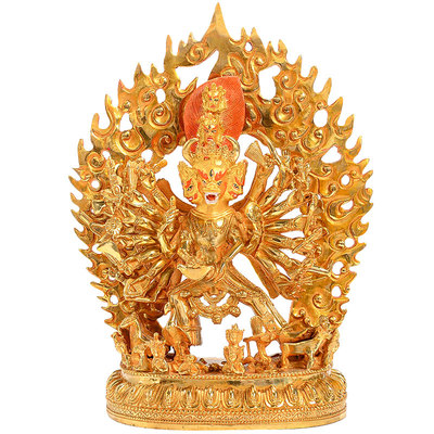 铜摆件全鎏金铜像10寸