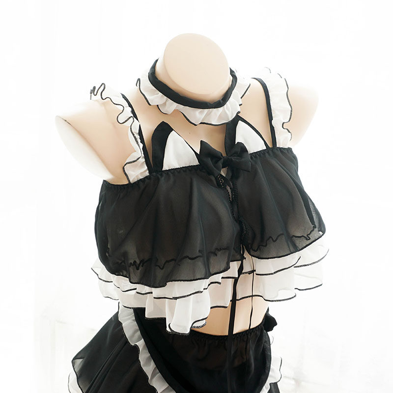 猫咪雪纺内衣可爱制服性感睡衣女