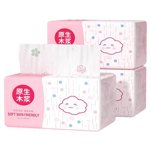 460张纸巾抽纸大包家用家庭实惠装卫生纸餐巾纸整箱批擦手纸加厚