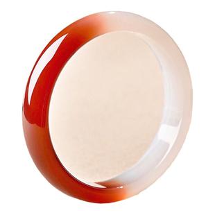 巴西天然优质玛瑙玉手镯女玉髓镯子半壁江山红白玉镯玉石饰品证书