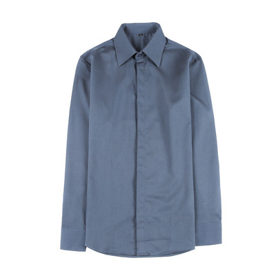 高级感纯黑色衬衫男长袖痞帅穿搭男装禁欲系那不勒斯西装衬衣内搭