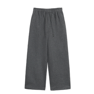 Maven Lin【现货7.5折】优雅闲适 抓绒直筒卫裤女宽松抽绳休闲裤