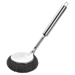 不锈钢锅刷长柄洗锅刷清洁刷子家用大号钢丝球带手柄去污刷锅神器