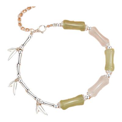 【纯银|正品】天山翠竹节手链