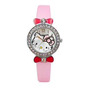 Hello Kitty手表 女孩动漫卡通腕表石英表粉色KT猫公主指针儿童表