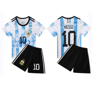 新款足球服套装男女童比赛训练队服定制球服阿根廷葡萄牙巴西球衣