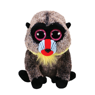 正版ty大眼睛毛绒公仔小猴子黑猩猩狒狒山魈儿童玩具布娃娃礼物