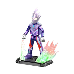 布鲁可积木奥特曼闪耀版第四弹盲盒发光版人仔特利迦拼装手办男孩