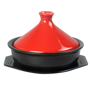 固米斯塔吉锅陶瓷砂锅明火耐高温家用炖锅焖锅黄焖鸡煲仔饭送托盘