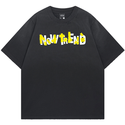 缺口复原潮流vibe宽松短袖T恤