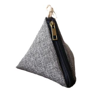 鹿一之新款 粽子包随身手提女包 百搭款棉麻布三角小包