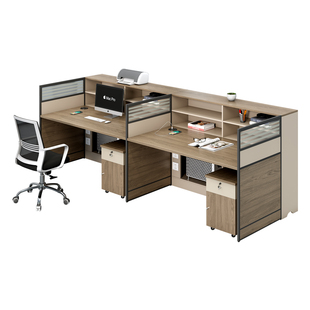 办公桌员工位四人位现代简约单人2/4/6人位办公室桌椅组合职员桌