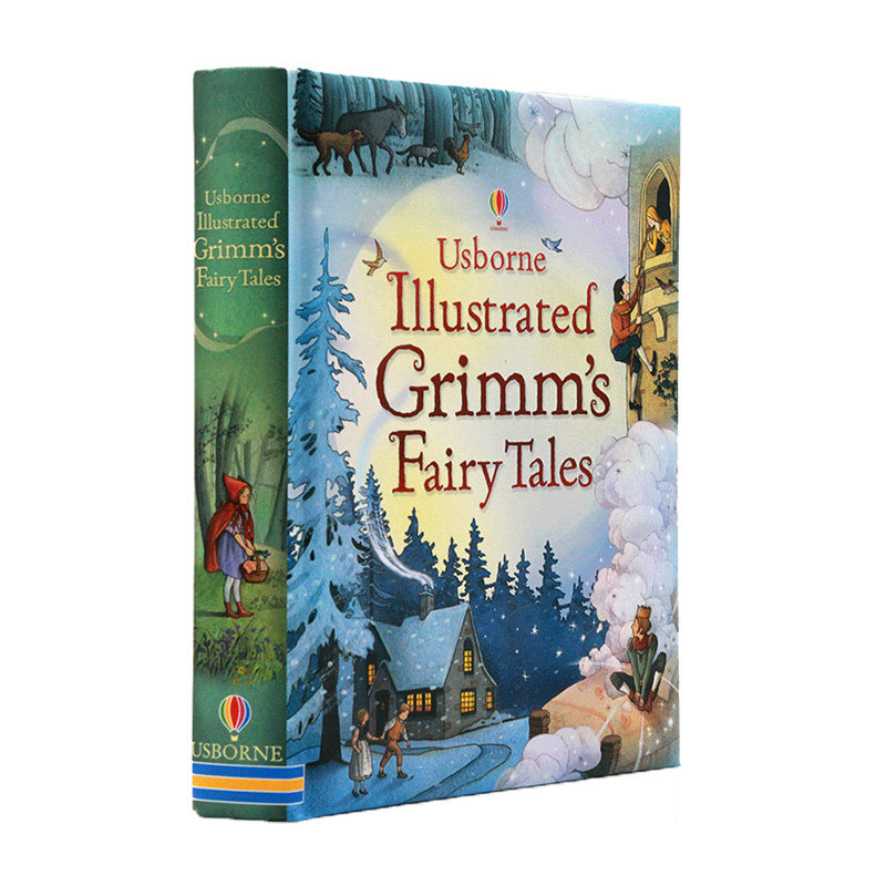 格林童话英文原版绘本 Usborne Illustrated Grimm's Fairy Tales 小红帽长发公主白雪公主等经典童话精装插画故事书 学生课外阅读