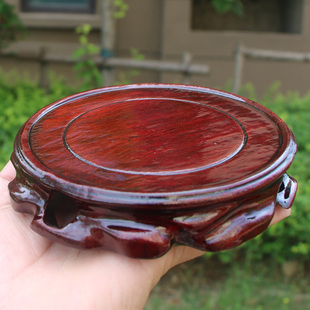 文昌塔底座木质工艺品花瓶石头圆形底座托架根雕小号实木底座摆件