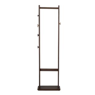 无意实木卧室落地挂衣架黑胡桃木衣架室内家用不占地衣帽架极窄