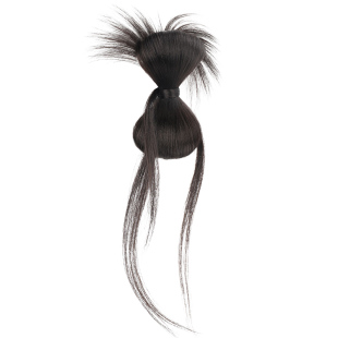 丸子头假发女仿真发抓夹发圈低扎千金鸡毛花苞头盘发神器蓬松发包