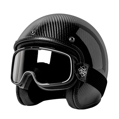 碳钎维复古摩托车情侣超轻头盔