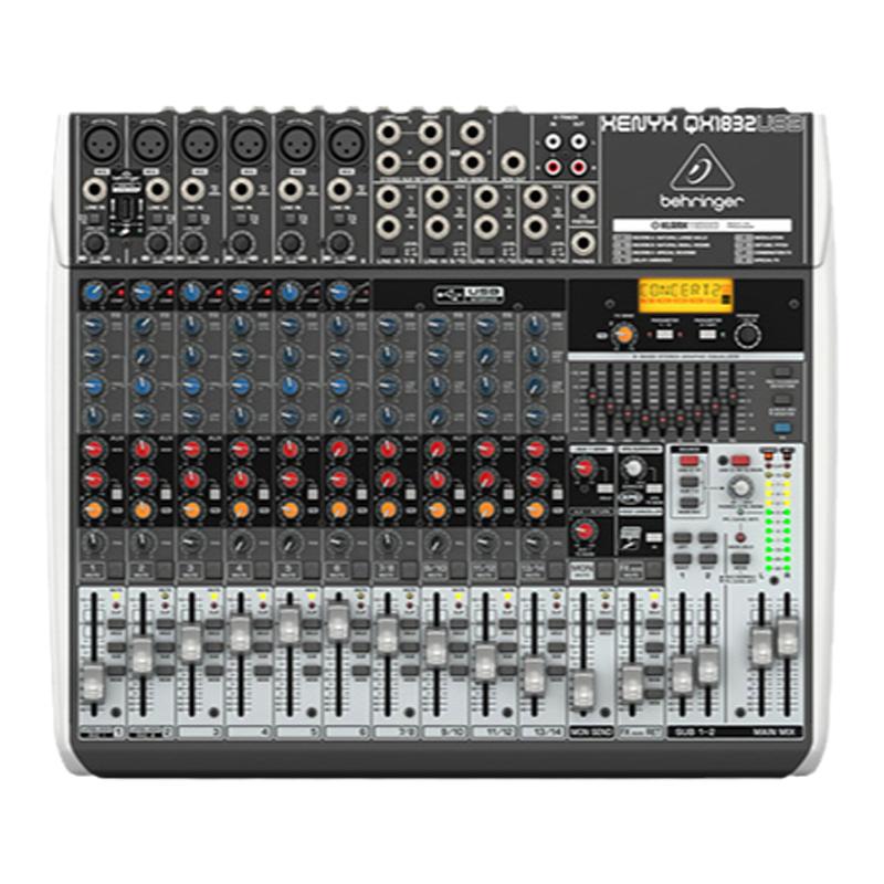 BEHRINGER/百灵达QX1832USB 14路专业舞台商演进口效果声卡调音台