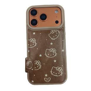 可爱卡通HelloKitty带挂链适用iPhone17ProMax手机壳苹果16pro新款15PRO女款小众13硅胶14防摔皮质全包保护套