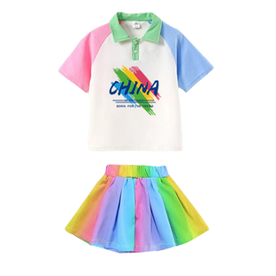 儿童啦啦队演出服幼儿园毕业服装六一合唱班服小学生运动会表演服