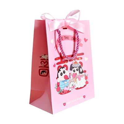 可爱卡通蜡笔小新大号喜糖盒订婚结婚礼婚宴回礼伴手礼手提袋子