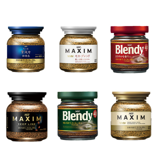 日本进口agf blendy咖啡粉maxim马克西姆蓝罐无蔗糖纯黑速溶咖啡