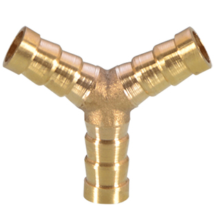 黄铜宝塔头6/8/10/12/14/16/19mm一字型三通水管煤气软管格林接头