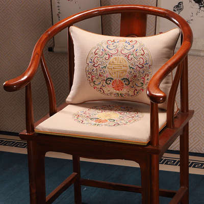中式餐椅坐垫屁垫防滑实木家具椅子垫家用红木餐桌圈椅海绵茶椅垫