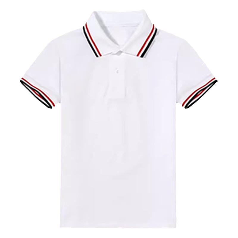 纯棉小学生夏季校服短袖舒适透气POLO衫高初中幼儿园班服男女t恤