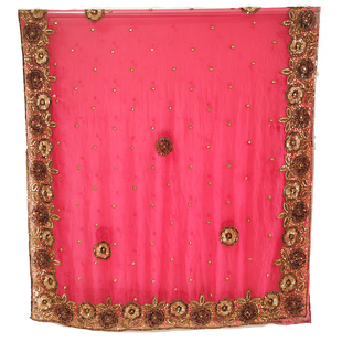 印度泰国纱丽披肩印度服装头纱高档重工斯里兰卡沙丽围巾舞尼泊尔