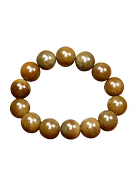 田玉老熟红糖玉手链圆珠老红糖