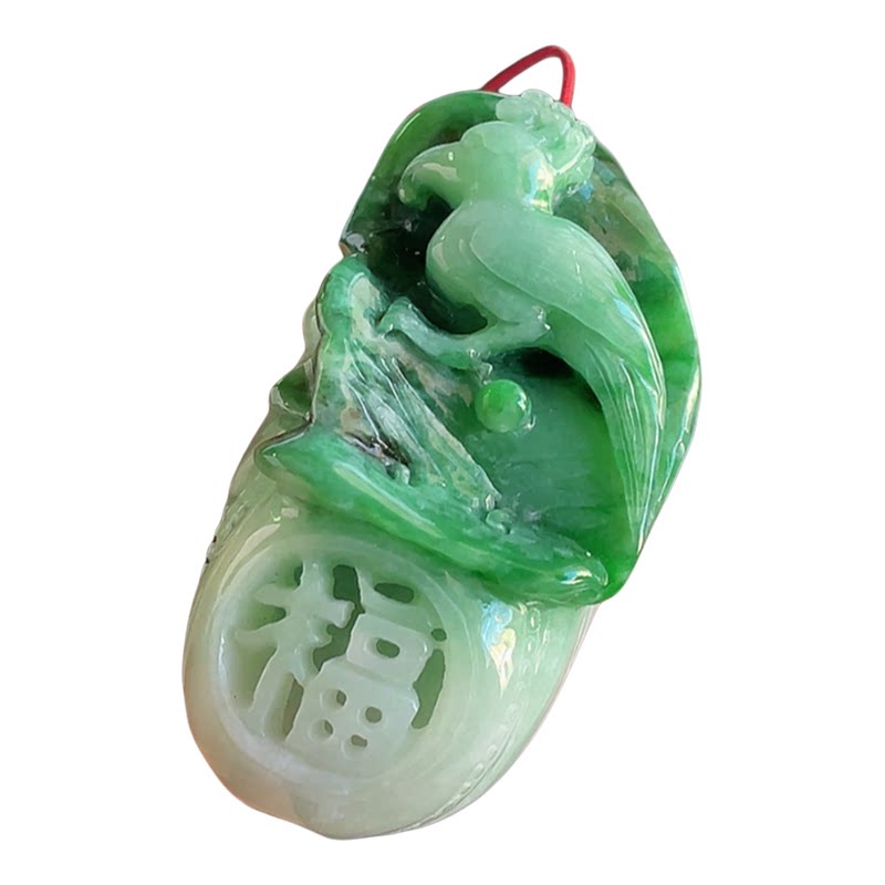 冰糯种福鸟手玩件天然翡翠A货