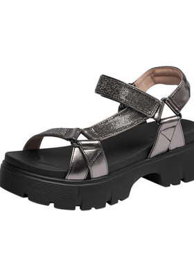 接吻猫时尚厚底舒适百搭休闲凉鞋