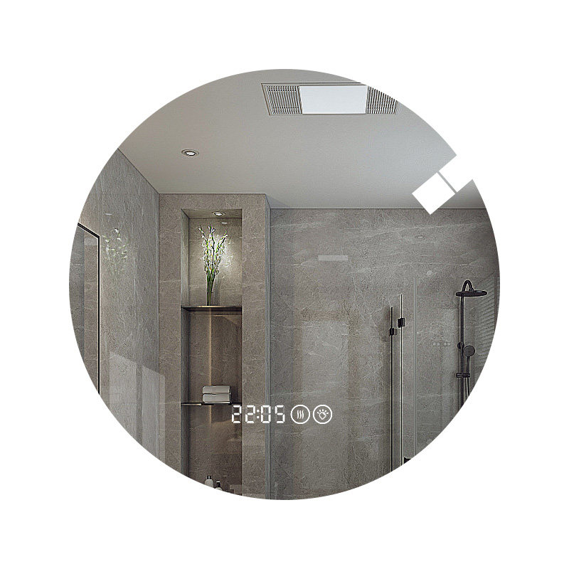 led圆形智能镜卫生间浴室镜子可挂墙式洗手台镜防雾防爆高清银镜
