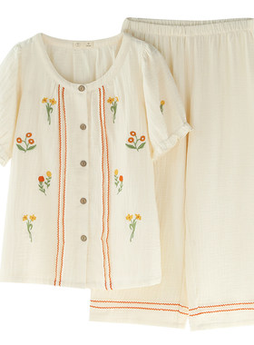 富朵纯棉夏季孕妇月子服套装