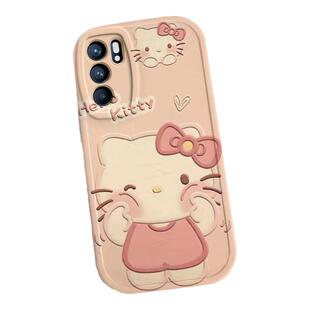 适用于OPPOReno6Pro手机壳reno6全新凯蒂猫软壳reno6pro防摔reno6可爱卡通reno6小众6pro女款reno6pro保护套