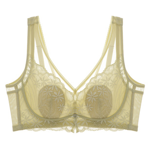 【轻盈背心款】依曼丽蕾丝内衣女防下垂记忆钢圈兔耳朵薄款文胸