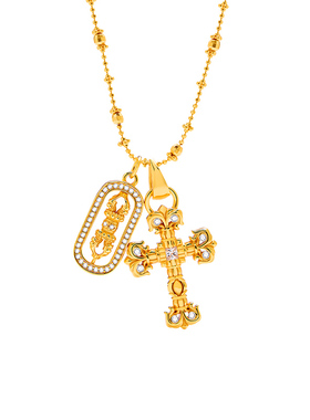 MITHAOL十字架金刚杵项链女款2025新款高级感轻奢小众毛衣链饰品