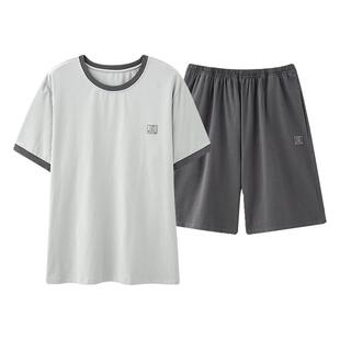 夏季睡衣男士夏天莫代尔棉绸短袖短裤套装大码男生青年男款家居服