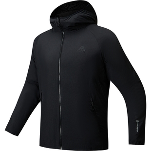 安踏Primaloft黑标P棉服男款2026春季新款防风防泼水连帽登山外套