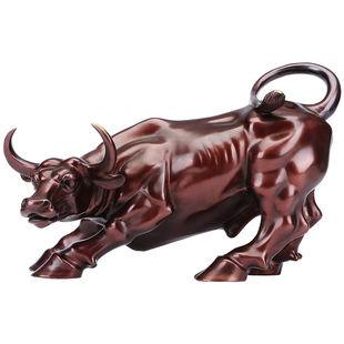 黄铜牛摆件旺市牛华尔街牛家居办公室装饰品客厅公司开业乔迁礼品